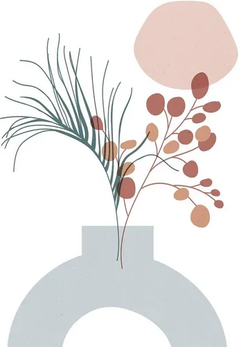 Komar Bild Bohemian Vase, Natur (1 St), Wandbild zur Dekoration - ohne Rahmen