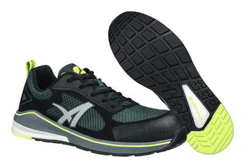 Albatros Sicherheitsschuh AER58 GREEN LOW S1P ESD HRO SRC 647650 - Größe 42 - Arbeitsschuhe mit atmungsaktivem Textilgewebe, metallfrei und vegan. Ideal für Handwerk und Logistik, bieten sie hervorragenden Komfort und Schutz durch Fiberglaskappe und rutschfeste Sohle.