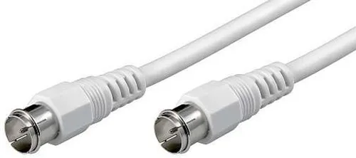 Koaxialkabel Quick F-Stecker 85dB weiß 5,0m