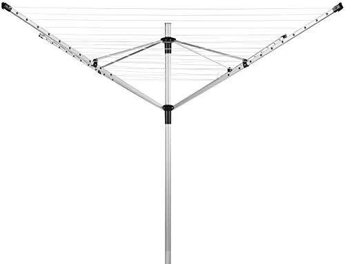 Royal Gardineer drehbare Wäschespinne: 60 Meter Aluminium-Wäscheleine - Wäscheleinen für bis zu 6 Wäscheladungen, höhenverstellbar von 101-192 cm, platzsparend zusammenklappbar und umweltfreundlich – ideal für die schonende Trocknung im Freien.