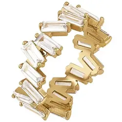 Noelani Fingerring 2034789, Zirkonia in Gelbgold 54 - Eleganter Ring aus 925er Sterling Silber, vergoldet und besetzt mit funkelndem Zirkonia. Verleiht jedem Outfit einen modischen Akzent und kommt in einem stilvollen Etui.