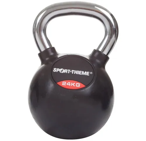 Sport-Thieme Kettlebell Kettlebell Gummiert mit glattem Chrom-Griff, Ideal für Schwungübungen
