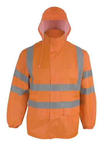 Asatex Warnschutz Regenjacke Größe L - Orange - 60832-5100-L - Jacken & Parkas, hochsichtbare Regenjacke für optimalen Schutz bei schlechtem Wetter und erhöhter Sicherheit.