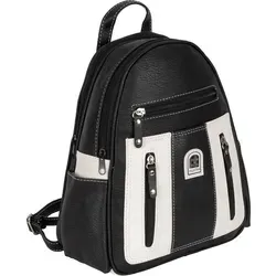 Cityrucksack Damenrucksack Schwarz-Weiß (15118)