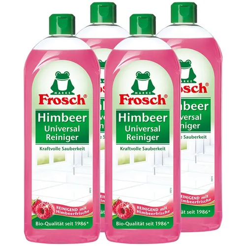 FROSCH Himbeer Universal-Reiniger 750 ml - Frische und Sauberkeit - Der Frosch Himbeer Universal-Reiniger sorgt für kraftvolle Reinigung ohne Rückstände. Ideal für Böden und abwischbare Flächen. Hinterlässt einen angenehmen Himbeerduft und ist dermatologisch getestet. Perfekt für den täglichen Einsatz im Haushalt.