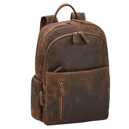 STILORD 'Rio' Premium Lederrucksack für Herren - Eleganter Arbeitsrucksack mit Laptopfach 15.6 Zoll - Rucksäcke: Luxuriöser Lederrucksack aus echtem Rindsleder mit durchdachter Aufteilung und maximalem Komfort - ideal für Beruf und Alltag!