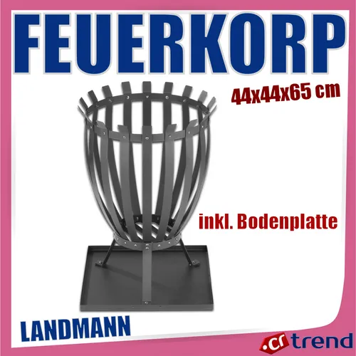 Produktbild LANDMANN Feuerkorb 44x65cm schwarz