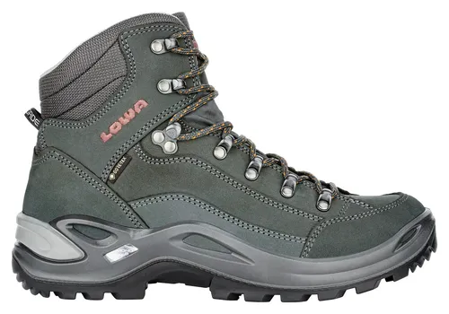 LOWA RENEGADE GTX MID Ws Wanderschuhe - Wasserdichte Damen-Wanderschuhe mit atmungsaktivem GORE-TEX-Futter und speziellem Design für optimalen Tragekomfort auf langen Touren.