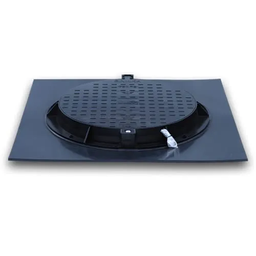 Varile 1000mm XL Quadratische Schachtabdeckung DN600 - DN1200 - Baudrainagen mit nur 2,5 kg Gewicht, belastbar bis 250 kg. Werkzeuglos abnehmbar und mit Kindersicherung. Qualitätsgeprüft nach EN 124, UV- und frostresistent.