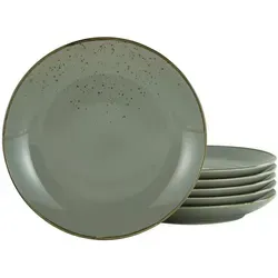 Creatable Desserttellerset, Grau, 6-teiliges Keramikset von CreaTable