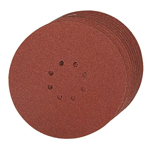 Silverline 274762 Klettschleifscheiben, gelocht, 225 mm, 10er-Pckg. 60er-Körnung