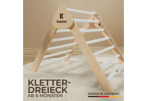 Kindaholz Montessori Klettergerüst mit 2-in-1 Rutsche - Das Kindaholz Klettergerüst verwandelt Ihr Zuhause in einen sicheren Spielbereich. Mit vielseitiger Rutsche und Kletterelementen fördert es spielerisch die motorischen Fähigkeiten und sorgt für abwechslungsreichen Indoor-Spaß.