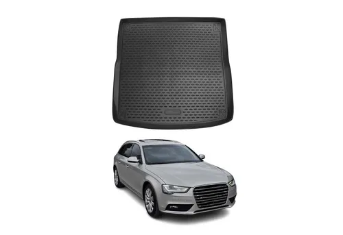 OMAC Kofferraummatte für Audi A4 Avant B8 (2007-2015) - Fahrzeugspezifische Kofferraummatte aus Gummi TPE, wasserdicht und rutschfest für optimalen Schutz und einfache Reinigung. Ideal für einen gepflegten Innenraum.