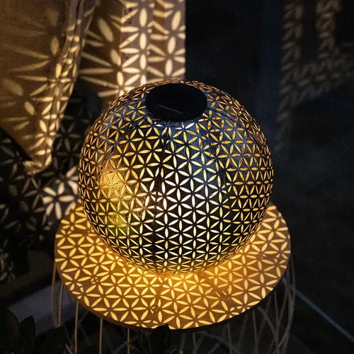 Solarkugel Außenlampe Gartenlampe Solardeko Terrassenlampe LED Erdspieß D 27 cm