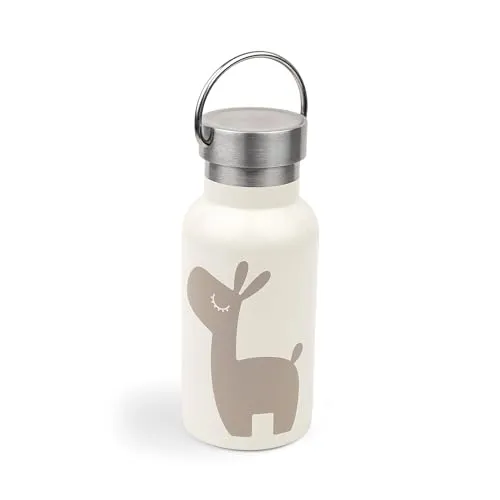 Done by Deer Edelstahl Thermoflasche Lalee Sand - 350 ml Isolierte Kinder Trinkflasche mit Schraubverschluss - 6 Stunden heiß & 6 Stunden kalt, keinen Eigengeschmack und Chemikalien frei