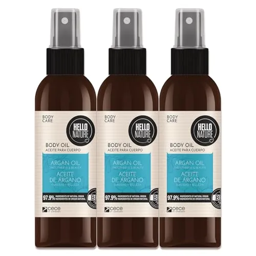 P-Beauty Naturkosmetik Hautöl Körperöl mit Bio Arganöl, Vitamin E & Mandelöl für geschmeidige, samtweiche Haut - Feuchtigkeitspflege - für trockene Haut - veganes Body Öl - Körperpflege (3x130ml)
