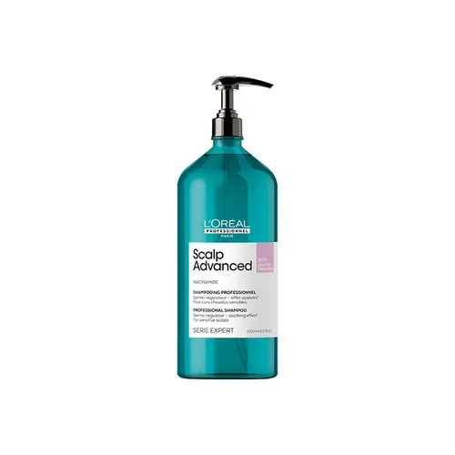 L'Oréal Professionnel Serie Expert Scalp Advanced Shampoo 1500ml - Beruhigendes Shampoo für empfindliche Kopfhaut, reduziert Juckreiz und Spannungsgefühle, macht das Haar geschmeidig und glänzend.