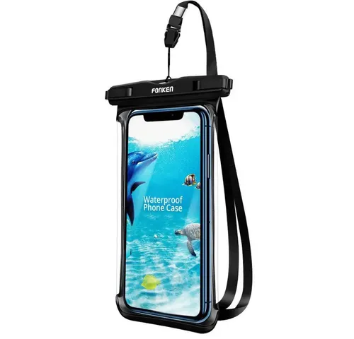 Wasserdichte Handyhülle für Unterwasser und Outdoor - Schützen Sie Ihr Smartphone mit dieser wasserdichten Hülle bis 30 m Tiefe. Ideal für Schwimmen und Outdoor-Aktivitäten, mit praktischem Touchscreen-Zugang und transparentem Design für Fotos.