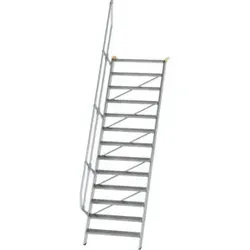 Alutreppe 13 Stufen mit einseitigem Handlauf von Günzburger