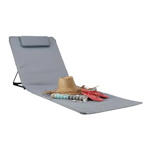 Faltbare Strandmatte XXL - Gepolsterte Sonnenliege - Camping-Möbel mit extra breitem Design (60 cm) für optimalen Komfort am Strand, leicht und tragbar für Ihren perfekten Urlaub.