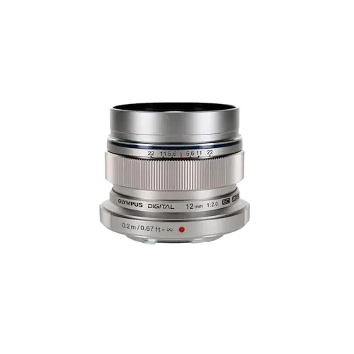 OLYMPUS M. Zuiko Digital 12mm f/2.0 - Weitwinkelobjektiv für kreative Aufnahmen - Weitwinkelobjektiv mit 12 mm Brennweite und f/2.0 Blende, perfekt für Landschafts- und Architekturfotografie, kompatibel mit Olympus Micro Four Thirds.