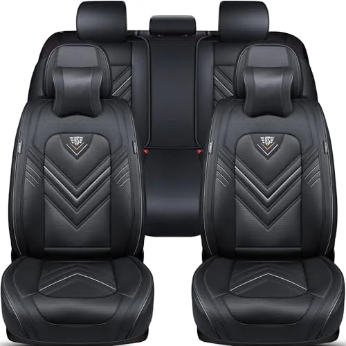 Land Rover Defender 2 Schonbezüge in Schwarz - Komplettes Sitzbezugset für Vordersitze und Rücksitze, atmungsaktiv und abwaschbar für einfachen Pflegekomfort.