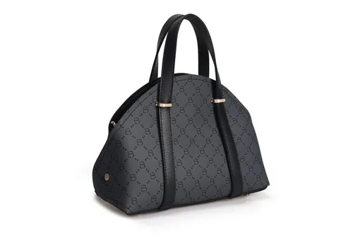 Stylische Handtasche für Damen in Grau Schwarz