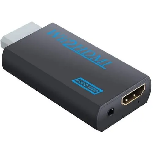 INF Wii HDMI Adapter, 720/1080P HD Konverter mit 3,5mm Audioausgang für Wii an Monitor, Beamer, Fernseher