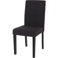 CHEFGASTRO Esszimmerstuhl Klassisch & Zeitlos 90x43x56cm Sitzhöhe 45cm Stoff/Textil Dunkle Beine Schwarz