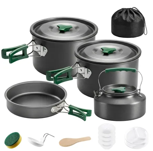Outsunny 5-teiliges Camping Kochgeschirr Set für 4-5 Personen