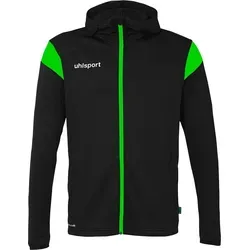 uhlsport Unisex Squad 27 Track Hood Sport-Jacke - Trainingsbekleidung mit Kapuze, aus 100% recyceltem Polyester für nachhaltigen Komfort und Atmungsaktivität. Ideal für Sport und Freizeit.