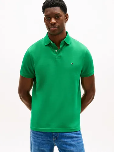 Tommy Hilfiger Poloshirt 1985 REGULAR POLO mit Kontraststreifen und Knopfleiste unifarben, sportlich, regular fit, Baumwollmix, Polokragen
