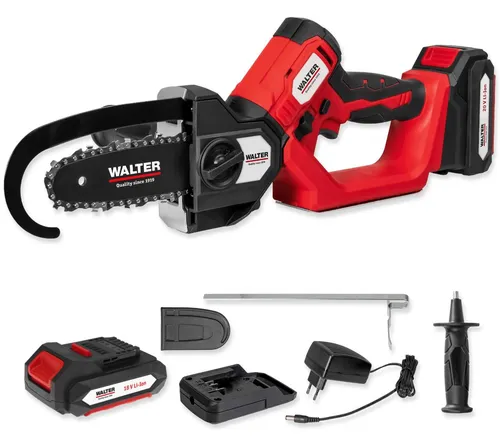 Walter 2 in 1 Akku Kettensäge 20 V mit Schwenkkopf