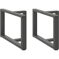 vidaXL Couchtischbeine T-Form Anthrazit – 2 Stk. für individuelle Gestaltung - Tischbeine aus pulverbeschichtetem Stahl, stabil und langlebig. Mit verstellbaren Nivellierfüßen für optimale Stabilität auf unebenen Böden. Ideal für die individuelle Gestaltung von Couchtischen.