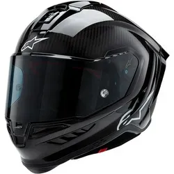 Alpinestars Supertech R10 Solid Black Carbon Motorradhelm XL - Schwarz - Motorradhelm aus hochwertiger Kohlefaser, FIM-, DOT- und ECE-zugelassen, mit Doppel-D-Verschluss für optimalen Halt und Sicherheit.