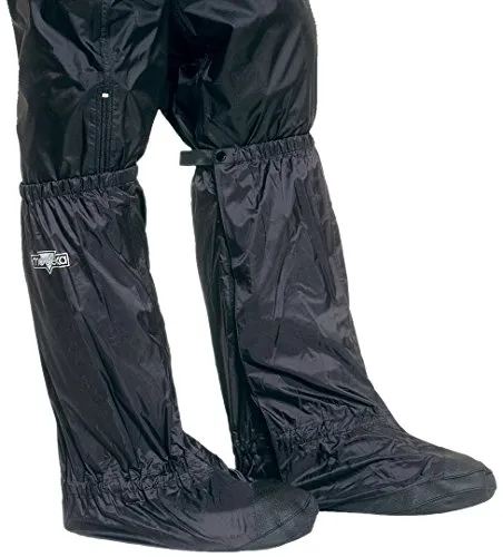 Modeka Regenstiefel (Black, S/M) - Motorradstiefel für nasses Wetter, wasserdicht und rutschfeste Sohle für optimalen Halt auf dem Motorrad.