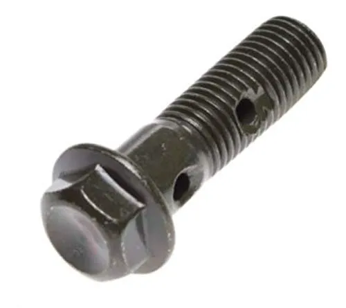 Doppel-Hohlschraube M10 x1.25 lang schwarz für Bremsschlauch