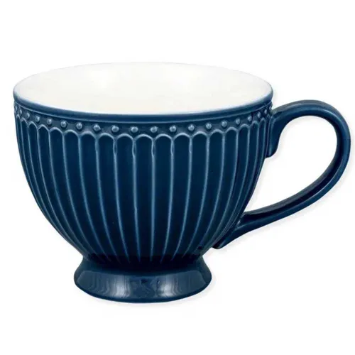 Greengate Tee Tasse ALICE DARK BLUE Blau Keramik Teetasse mit Henkel 400 ml