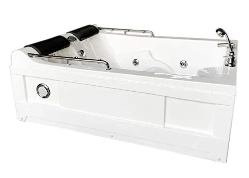 WHIRLPOOL BADEWANNE SPA RADIO 175x132cm Mimi - Sanitäranlagen & Zubehör - Luxuriöse Badewanne für 2 Personen mit 14 Wasserstrahldüsen, integrierter Dusche und Lautsprecher für entspannende Wellness-Momente.