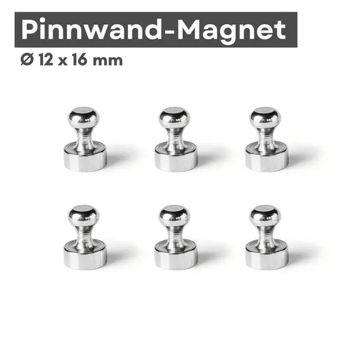 STRONG MAGNETS Neodym Kegel-Magnet - Extra stark - 12mm x 16mm - 50 Stück - Der Kegelmagnet aus Neodym bietet mit bis zu 5 kg Zugkraft zuverlässigen Halt für Werkstatt, Büro oder Zuhause. Praktisches Kegeldesign ermöglicht einfaches Greifen und Positionieren. Ideal für Pinnwände und Kühlschränke.