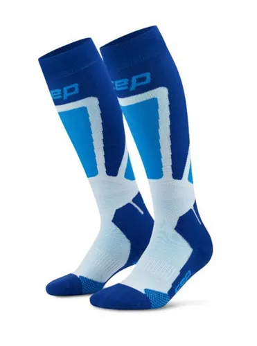 CEP Ski Thermo Compression Tall Herren Skisocken Blau - Hochwertige Skisocken mit durchdachter Kompression für optimale Leistung und Komfort beim Skifahren. Speziell entwickelt für zusätzliche Wärme und Schutz.