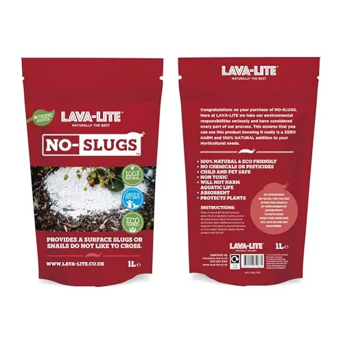 Jardinion Pflanzgranulat, Schneckenschutz 1 Liter Grau 100% natürliches Lavagranulat für Zimmerpflanzen und Outdoorpflanzen