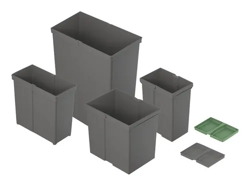 Hettich Eimer, 9279392, 17l, Kunststoff anthrazit von Hettich