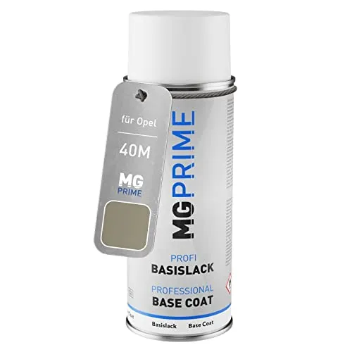 MG PRIME Autolack Spraydose für Opel 40M / 79Q AAU Lancelot Perleffekt/Champagner Silber Metallic Basislack Sprühdose 400ml