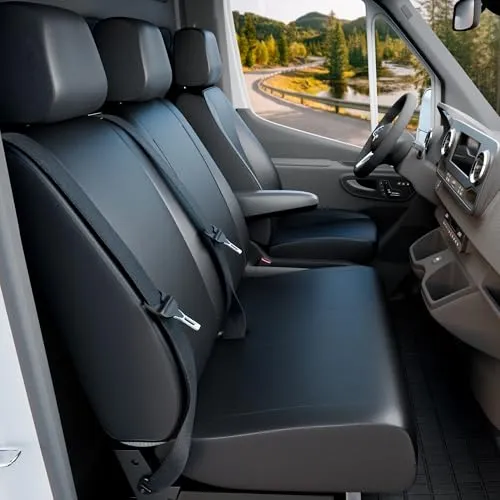 Walser Transporter Sitzbezüge für VW Crafter & Mercedes Sprinter - Maßgeschneiderte Sitzbezüge aus robustem Kunstleder bieten perfekten Schutz vor Flecken und Abnutzung, ideal für Transporter und Vans. Pflegeleicht und mit hochwertiger Verarbeitung für ein angenehmes Fahrgefühl.
