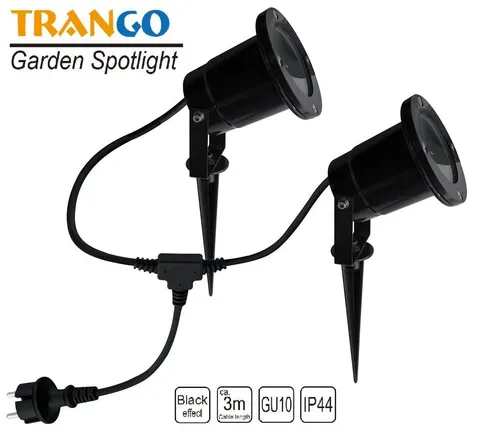 LED Gartenstrahler 2-flammig aus Aluminium - Moderne 2-flammige Gartenstrahler aus Aluminium, IP65 wasserdicht, ideal für Innen- und Außenbereich mit warmweißem Licht (3000K) und energieeffizienten LEDs.
