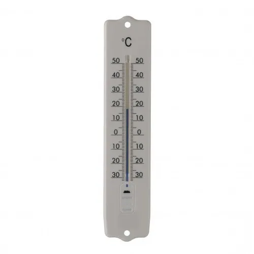 Thermometer klassisch Kunststoff weiss ca. 20 cm Zimmerthermometer