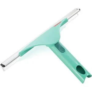 Leifheit Fensterabzieher Window Slider M, für Glas, mit Gummilippe und Aluminiumschiene, Breite 28 cm