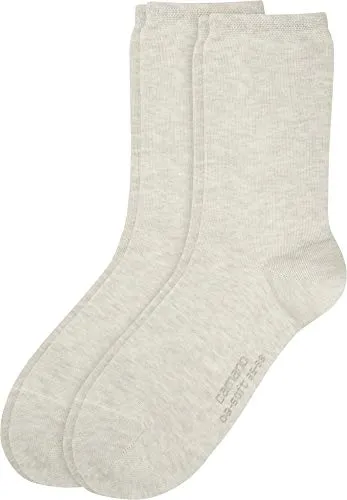 Camano Damen-Socken 2 Paar natur-melange Größe 35-38