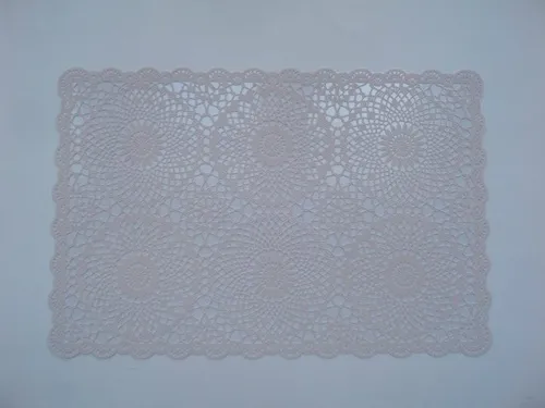 Spitzen Platzdecken-Set zart-rosa (4 Stück ; Tischset ; Spitzenoptik ; Placemat)